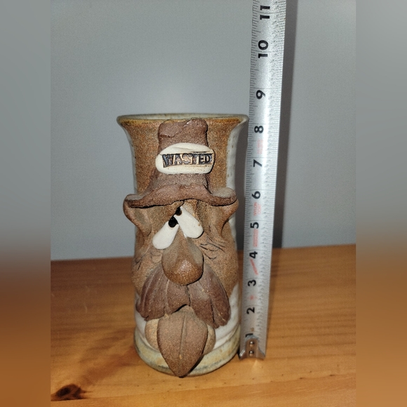 Vintage Mahon Pottery Jug Mug Beer Stein Man Cave Wasted Funny Face - Picture 8 of 8